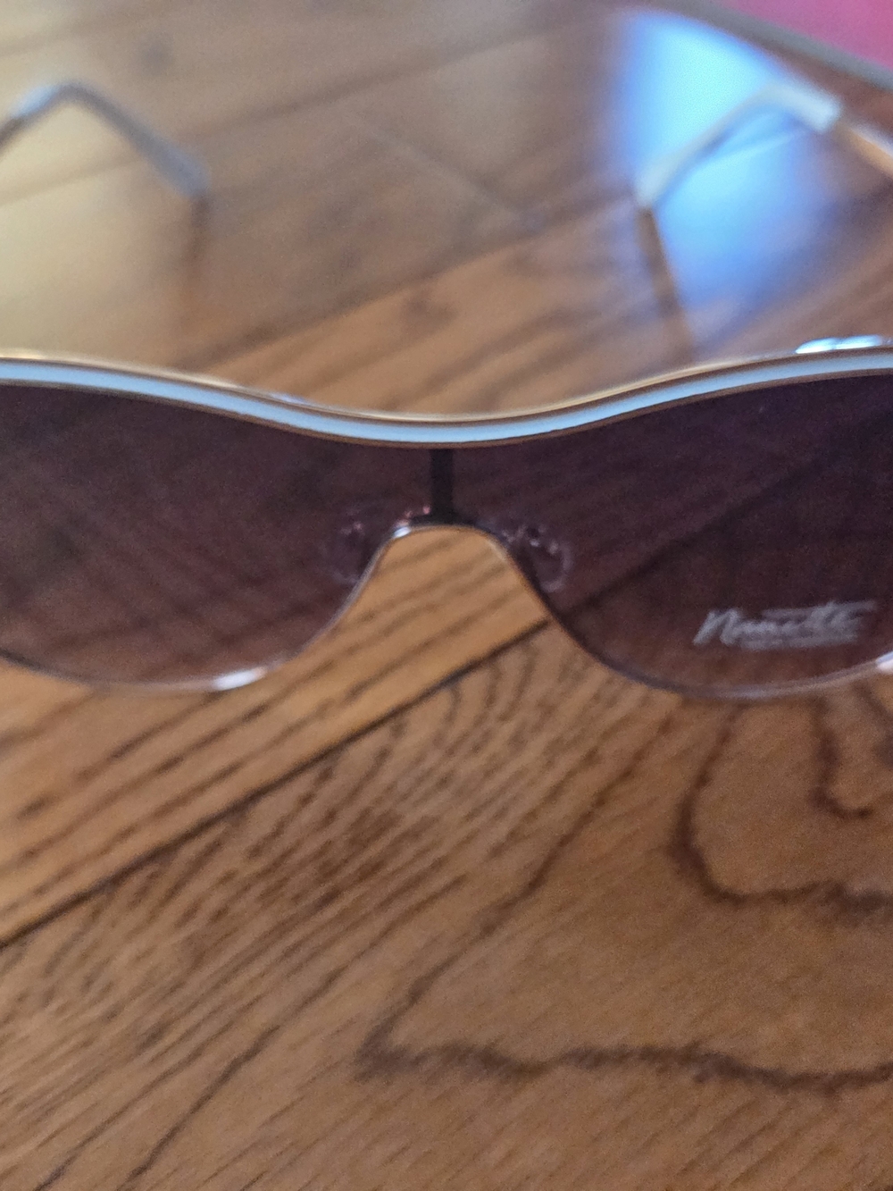 Neutral Brown Gradient Aviator Sunglasses